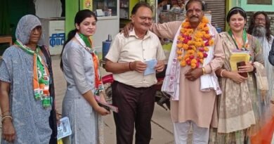 Rajesh Kumar Sharma alias Neelu Maharaj, candidate for the post of Rath Municipality President