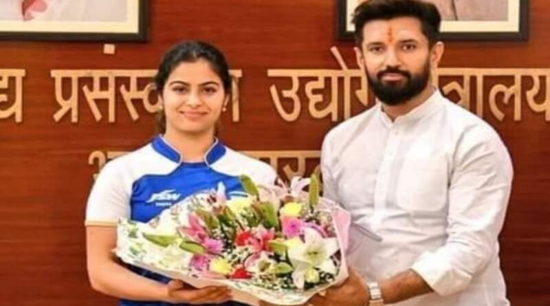 Cabinet Minister of Government of India Chirag Paswan congratulated shooting queen Manu Bhaker