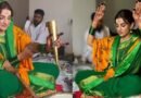 Bhojpuri film actress Akshara Singh immersed herself in the devotion of Bhole Baba in Sawan, photo of her performing Rudrabhishek went viral