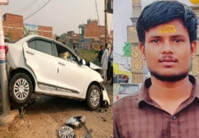 A car was smashed after being hit by an unknown vehicle in Rath, a young man died