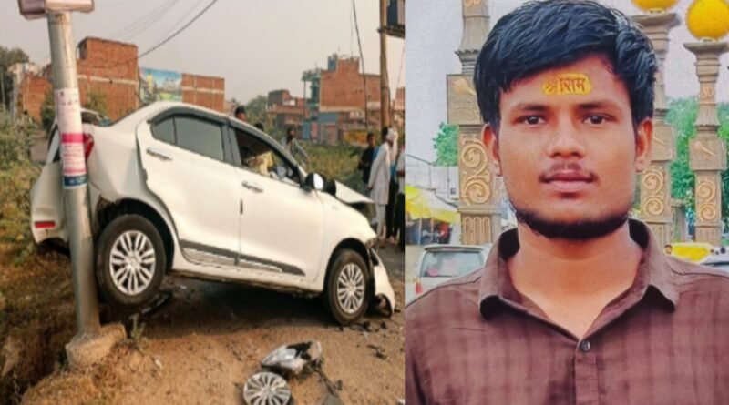 A car was smashed after being hit by an unknown vehicle in Rath, a young man died