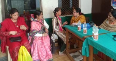 Golden Lions Club Prerna's health camp: Information on health care given to girls