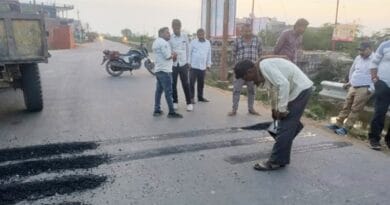 Speed ​​breaker work started on the demand of Rural Journalist Association