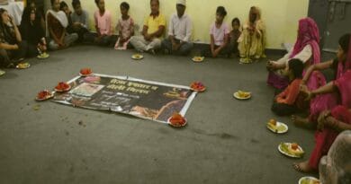 An example of harmony: First they did Roza Iftar and then played Holi with flowers