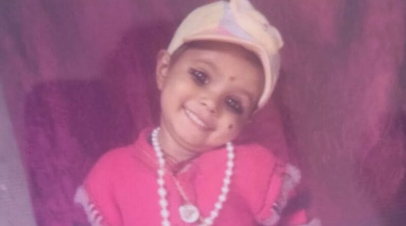A two and a half year old girl died after being crushed by a tractor