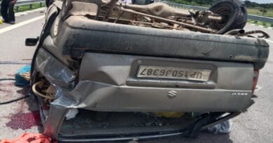 Accident on Bundelkhand Expressway Two injured