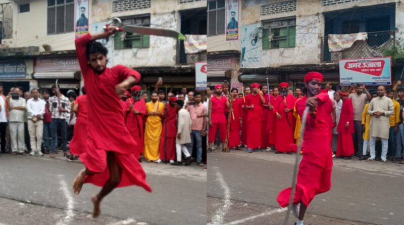 Shivshakti Shastra Sanyasi Yatra: Bravery shown with mace, sword, dagger, spear, axe