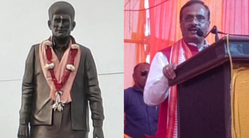 Rajnarayan Budhauliya Statue unveiled by Deputy Chief Minister Dr Dinesh Sharma